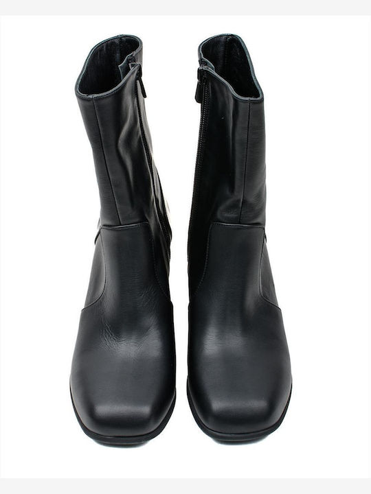 Дамски Кожени Ботуши Zakro Collection S402-fw22-23 Черно
