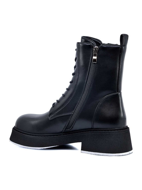 Loveberry Damen Stiefeletten Casual Extra Leicht Weich Anatomisch Memory Foam Schwarz Kunstleder