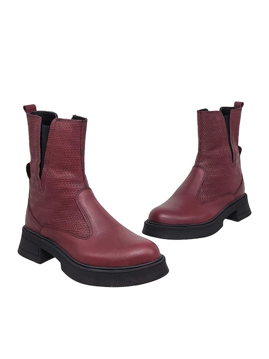 Act Μποτάκια 1113 Burgundische Damen Stiefeletten