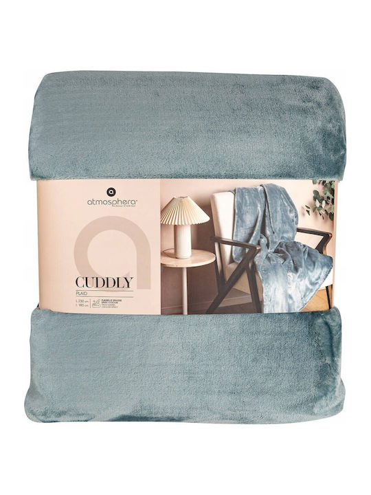 Atmosphera Cuddly Κουβέρτα Ημίδιπλη 180x230εκ. Τιρκουάζ