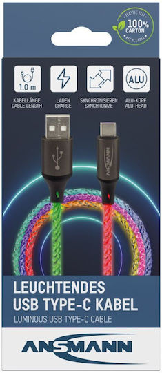 Ansmann LED USB-C zu Lightning Kabel 60W Mehrfarbig 1m (1700-0158)