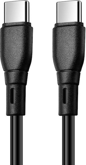 Blue Star USB 2.0 Cable USB-C male - USB-C 60W Black 1m