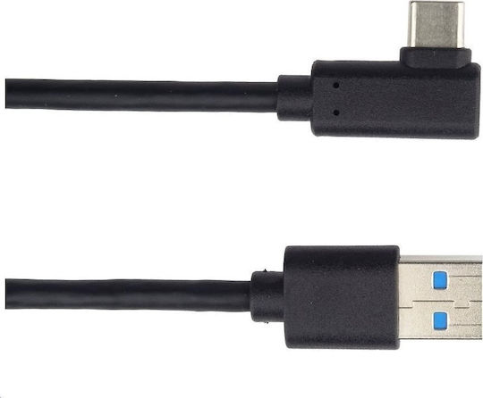 PremiumCord Cablu USB 2.0 Unghi (90°) USB-C Masculin - USB-A Negru 0.5m KU31CZ05BK