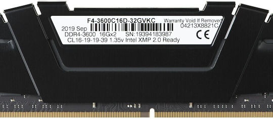 G.Skill Ripjaws V 32GB DDR4 RAM cu 2 module (2x16GB) și Viteză