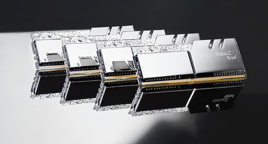 G.Skill Trident Z Royal 64GB DDR4 RAM cu 4 module (4x16GB) și Viteză 3600 pentru Desktop