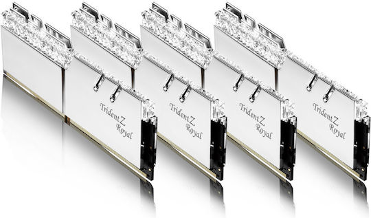 G.Skill Trident Z Royal 64GB DDR4 RAM cu 4 module (4x16GB) și Viteză 3600 pentru Desktop