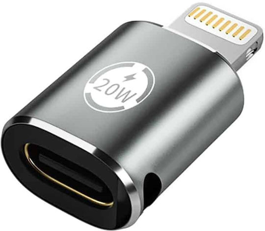 Techsuit Converter USB-C female to Lightning male Gray 1pcs
