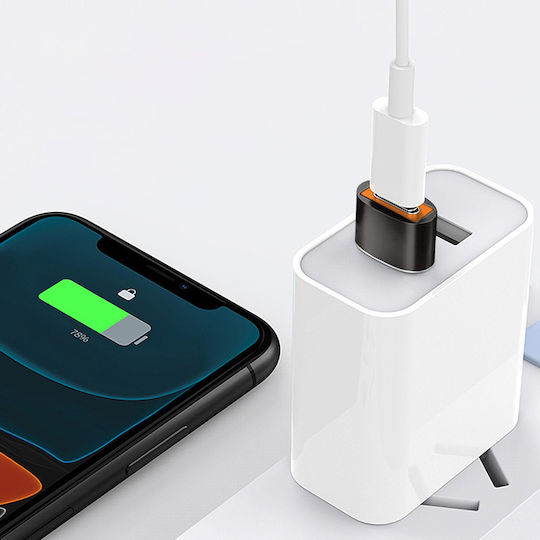 Techsuit Μετατροπέας USB-A male σε USB-C female 1τμχ