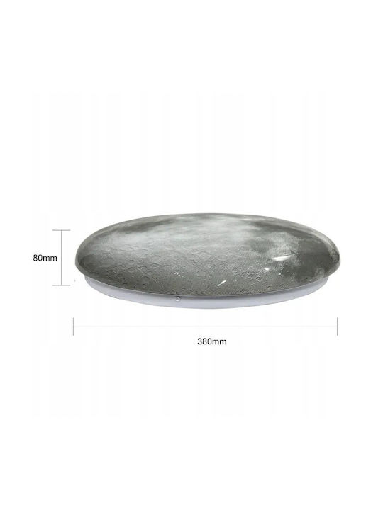 Light Prestige Ceiling Mount Light Gray with Integrated LED