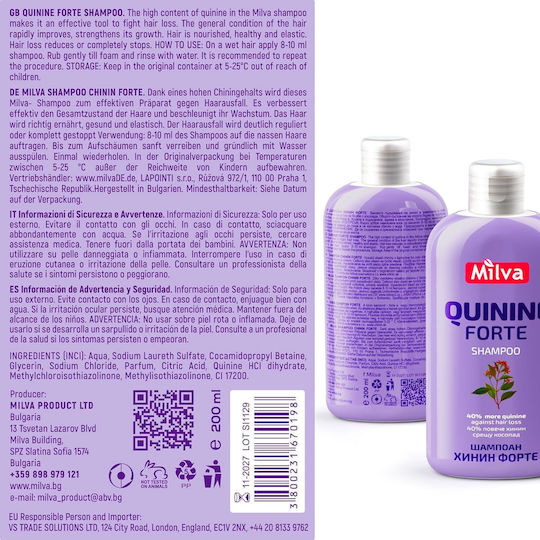 Milva Шампоан against Hair Loss for Добре Hair 1x200ml