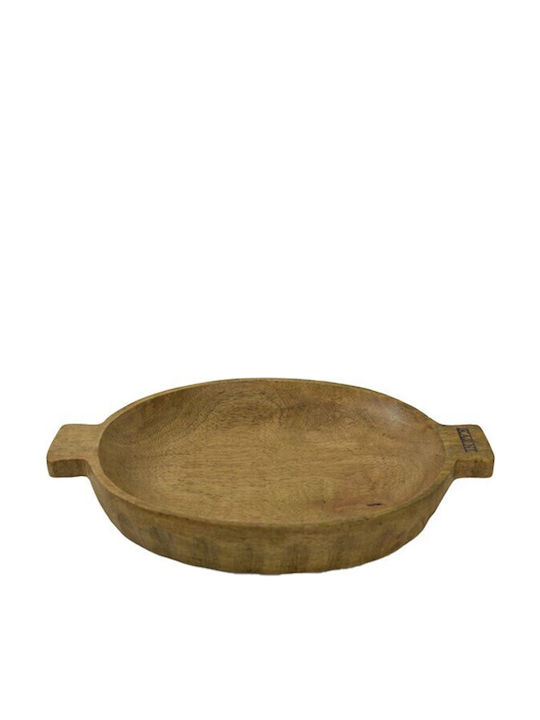Nakaro Wood Διακοσμητικό Μπωλ Ξύλινο Καφέ 28x18cm