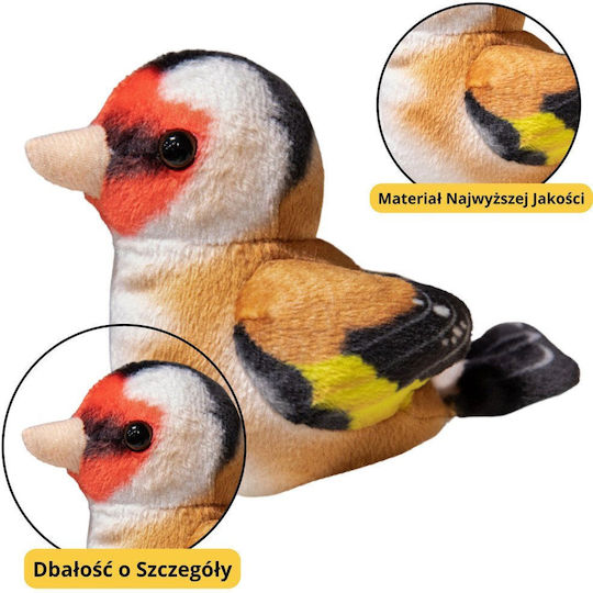 Small Blue Plush Bird Tit Finch 10cm
