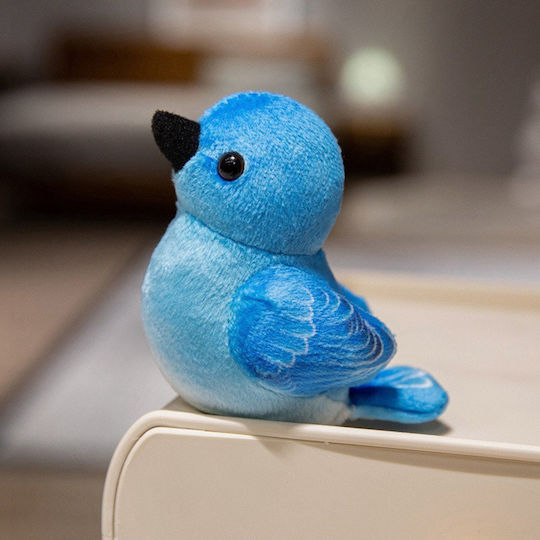 Small Blue Plush Bird Tit Finch 10cm