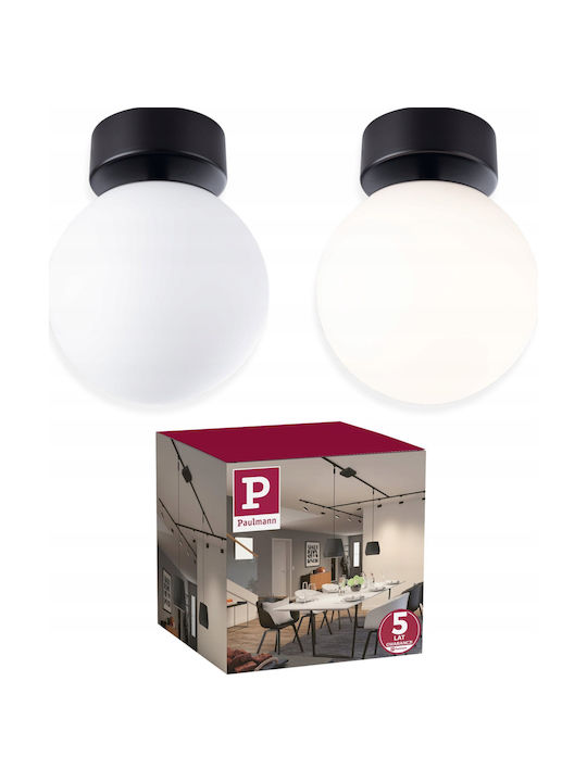 Paulmann Deckenleuchte Badezimmer Schwarz mit Integrierter LED