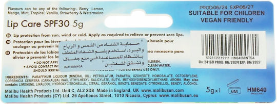 Malibu Балсам За Устни SPF30 Мента 4гр