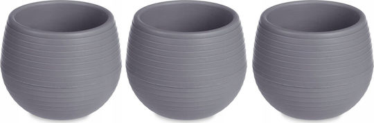 Ibergarden Set 3 Blumentöpfe Kunststoff
