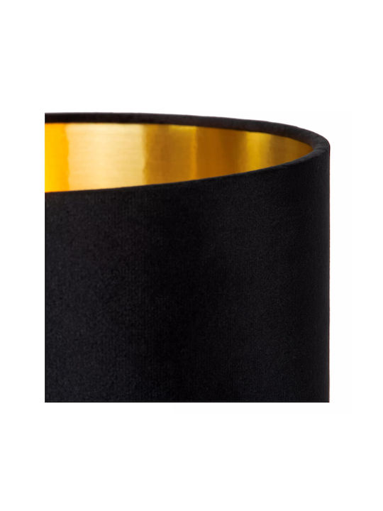 Lucide Lightning Glass Table Lamp for Socket E27 with Black Shade and Base