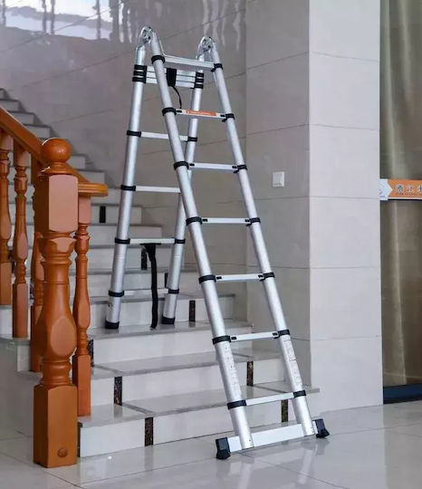 Kevard Teleskopische Leiter Aluminium Stufen mit maximaler Höhe 2.6m