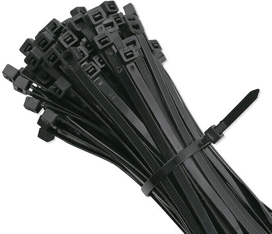 Qoltec Δεματικά Καλωδίων Πλαστικά 200mmx7.2mm σε Μαύρο χρώμα (50τμχ) (52216)