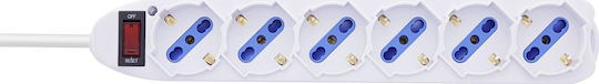 REV Power Strip 6 Positions with Switch and Cable 1.5m
