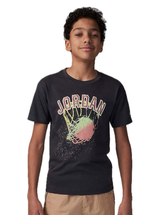 Kinder-T-Shirt Schwarz Hoop Style