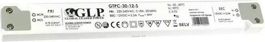 MPL Τροφοδοτικό LED Ισχύος 30W με Τάση Εξόδου 12V