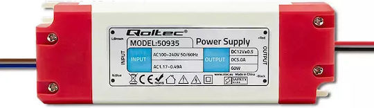 Qoltec Τροφοδοτικό LED IP20 Ισχύος 60W με Τάση Εξόδου 12V