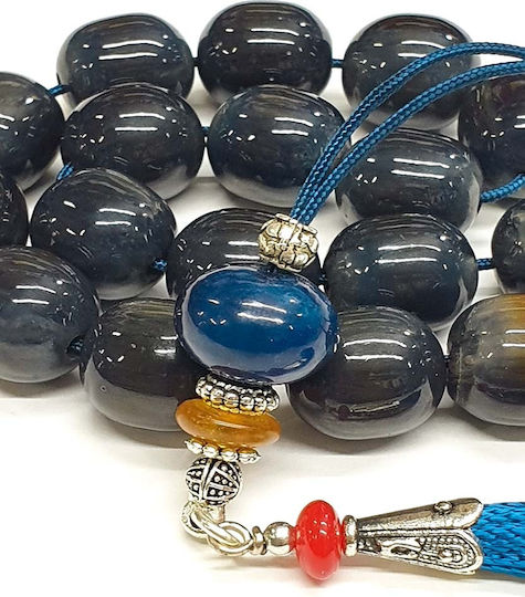 Roloi Komboloi Mastic Worry Beads Blue 31cm