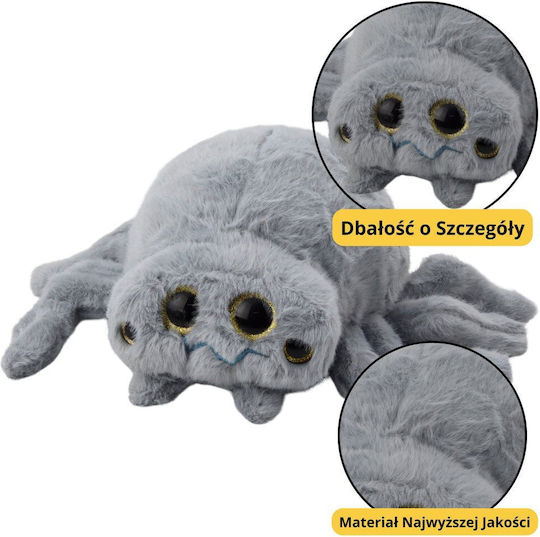 Plush Spider Toy Cuddle Bug Gray 30cm