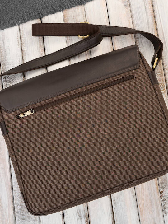 Leder Herren Tasche Bote Schwarz