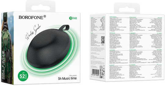 Borofone BR48 Ηχείο Bluetooth 5W με Διάρκεια Μπαταρίας έως 5 ώρες Μαύρο