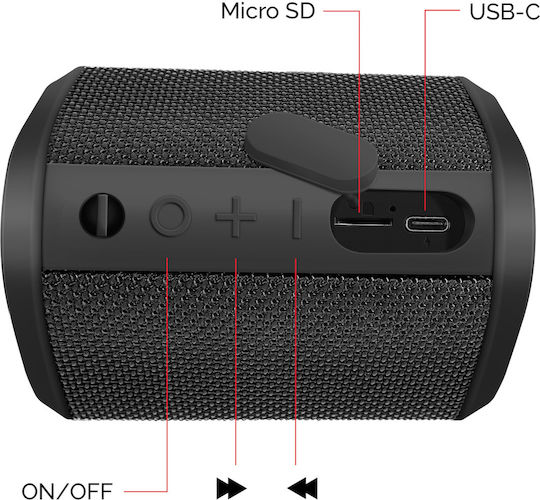 Swissten Boxă Bluetooth 15W cu Durată de Baterie până la 10 ore Negru 52107010