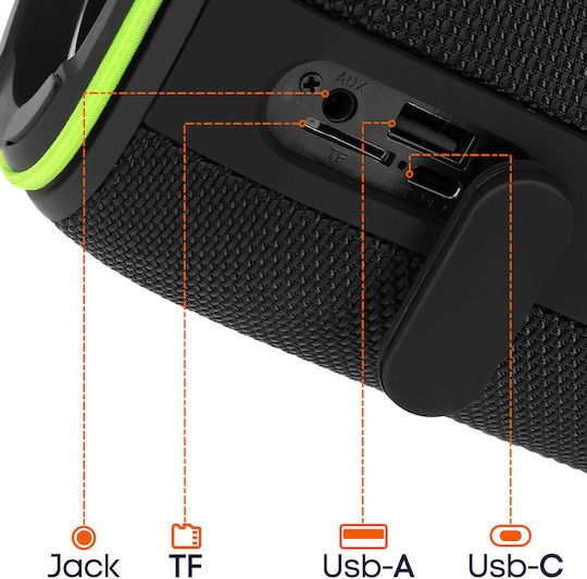 Wiwu Thunder H5 Ηχείο Bluetooth 15W με Διάρκεια Μπαταρίας έως 8 ώρες Μαύρο