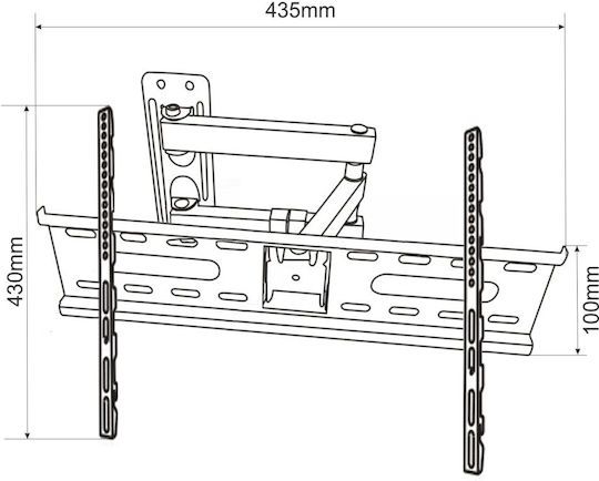 Art ACV-23 TV Mount Ceiling up to 52" Silver