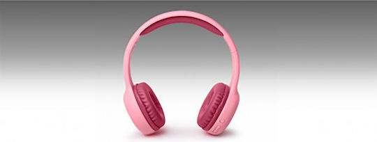 Muse M-215 Kabellos / Kabelgebunden Kinder Am Ohr Kopfhörer mit Radio mit 13 Stunden Betriebszeit und Quick Charge Rosa