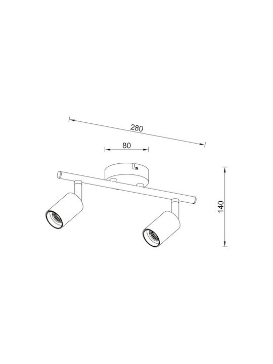 Braytron Ceiling Mount Light Black