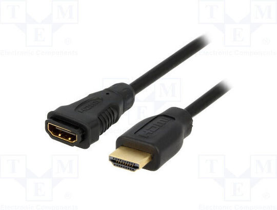 LogiLink HDMI 1.4 High Speed 1080p 120Hz Cable HDMI male - HDMI female 2m Μαύρο
