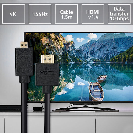 Qoltec Кабел HDMI Мъжки - Микро HDMI Мъжки 1.5м Черен