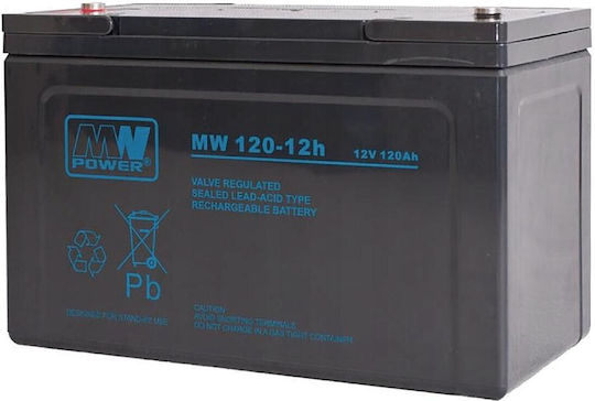 MW Power Baterie UPS cu Capacitate 120Ah și Tensiune 12V MWP120-12H 1buc