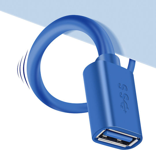 Akyga USB-Verlängerungskabel Schnelle Datenübertragung Länge 1,8m Blau