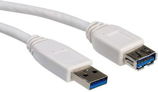 Roline Cable 11.99.8977 Usb 3.1 Type A To Usb 3.1 Type A Female 0.8m White