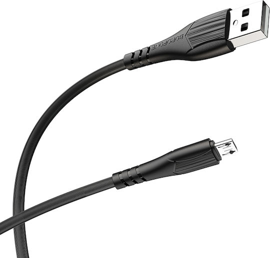 Borofone Bx37 Wieldy Regular USB 2.0 to micro USB Cable Μαύρο 1m (tt70599) 1τμχ