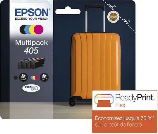 Epson 405 Γνήσιο Πακέτο 4 Μελανιών Εκτυπωτή InkJet Κίτρινο / Κυανό / Ματζέντα / Μαύρο (C13T05G64010)