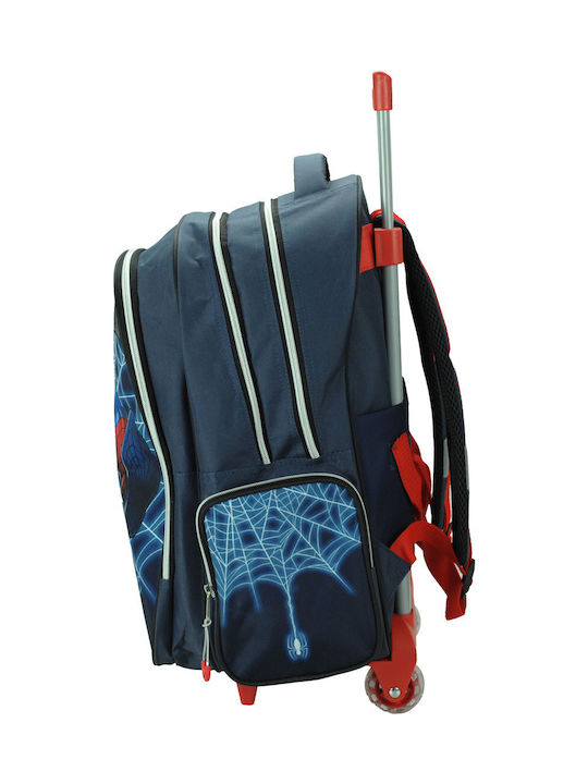 Gim Spiderman Ученическа Тролейна Раница За Основно Синя 27 л 35 x 20 x 46 см