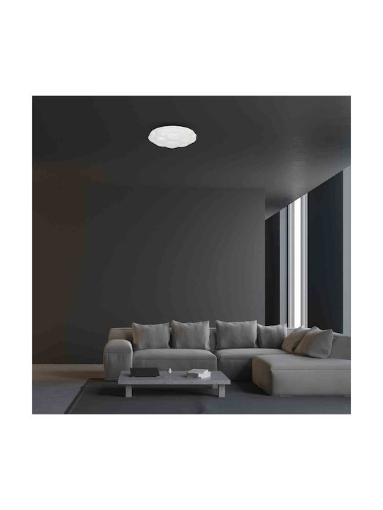 Eko Light Ceiling Mount Light Bathroom 48cm White with Integrated LED
