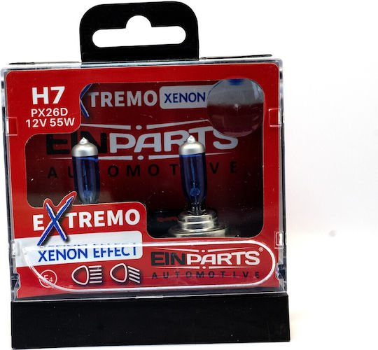 Einparts Lampen Auto H7 Halogen 5000K Kaltes Weiß 12V 55W 2Stück