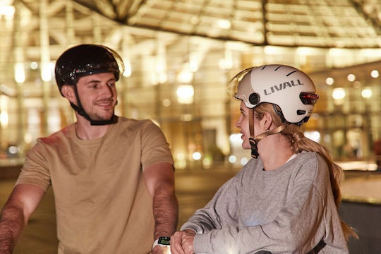 Livall Κράνος για Ηλεκτρικό Scooter σε Λευκό Χρώμα