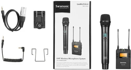 Saramonic UWMic9 DReceiver RX9 + Microphone HU9 Σετ Δυναμικό Μικρόφωνο XLR Χειρός, Ζώνης για Φωνητικά
