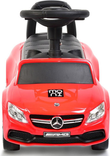 Moni Mercedes C63 Купе Количка Езда На За 12+ Месеца Червена