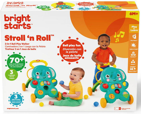 Bright Starts Stroll & Roll Pentru 6+ Luni Verde